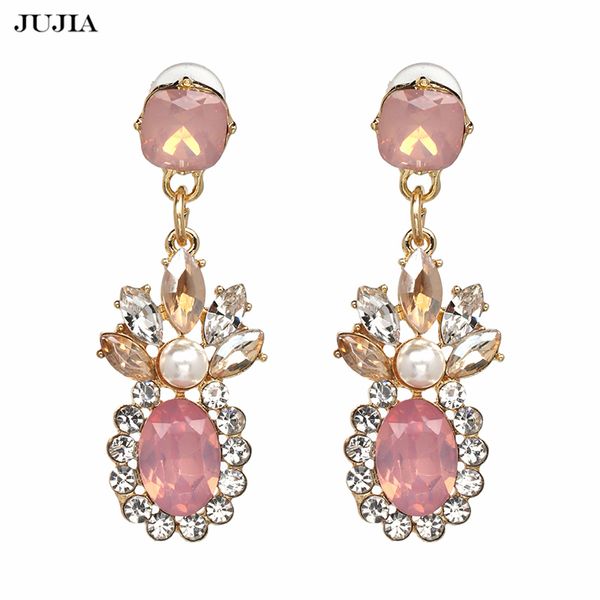 

new statement jewelry simulated pearl crystal drop earrings for girls earring bijoux bridal wedding jewelry, Silver