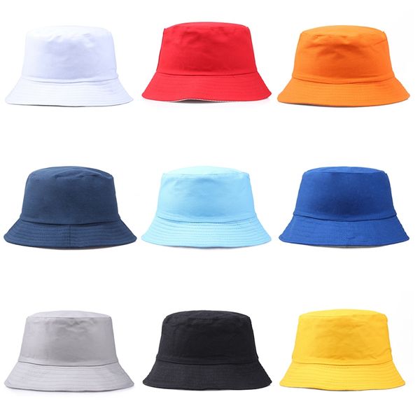 

korean jelly-colored color bucket hats for men panama women hat fisherman hat street diy portable basin tide visor