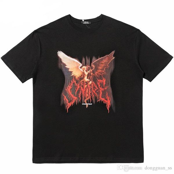 

hip hop t shirt men 2020 dark streetwear tshirt oversize hiphop harajuku summer short sleeve t-shirt cotton loose tees new, White;black