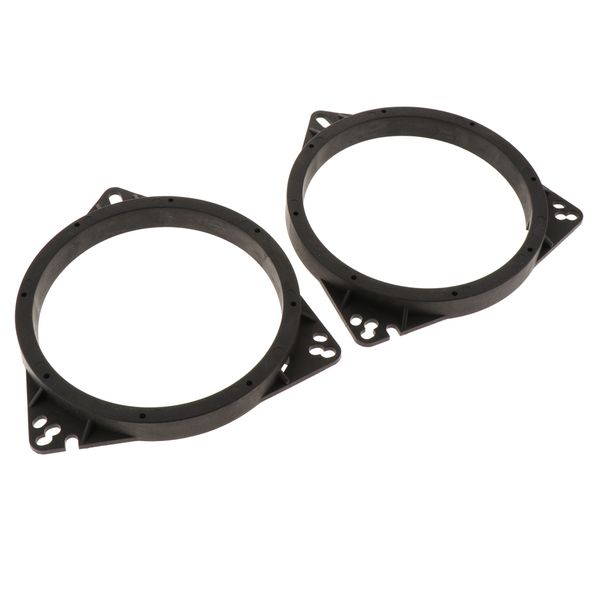 

2 pack 6.5 car horn speaker spacer rings mounting plates-black