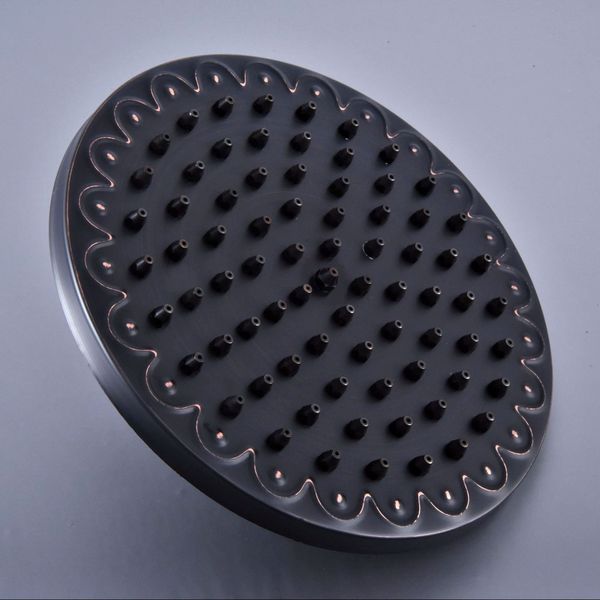 

bathroom accessory 8 inch black oil rubbed brass water saving round shape rain shower head bathroom fitting ash244