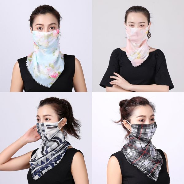 

c3qxx women scarf face mask outdoor veil windproof half face dust-proof masks masks scarf dust mask ear type sunshade party, Black