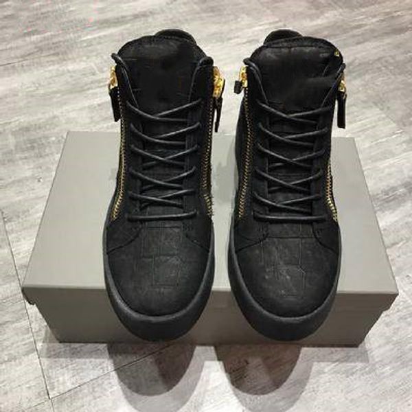 

2019 designer triple lovers luxury shoes v selling dad sneakers platform commercial men shoes genuine real leather plate-forme, Black
