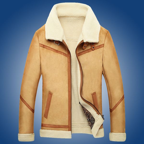 

мужской дизайнерский мех один ветер плюс бархатная мягкая кожаная куртка мужчины, Black;brown