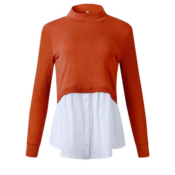

winter 2019 2020 splicing button women sweaters autumn 101244 wt19, White