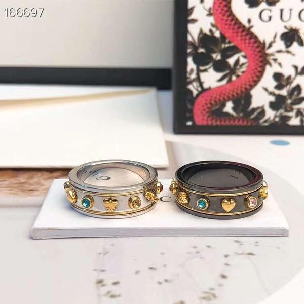 

designer's new gemstone ring for 2020 luxury designer jewelry women ring, Golden;silver