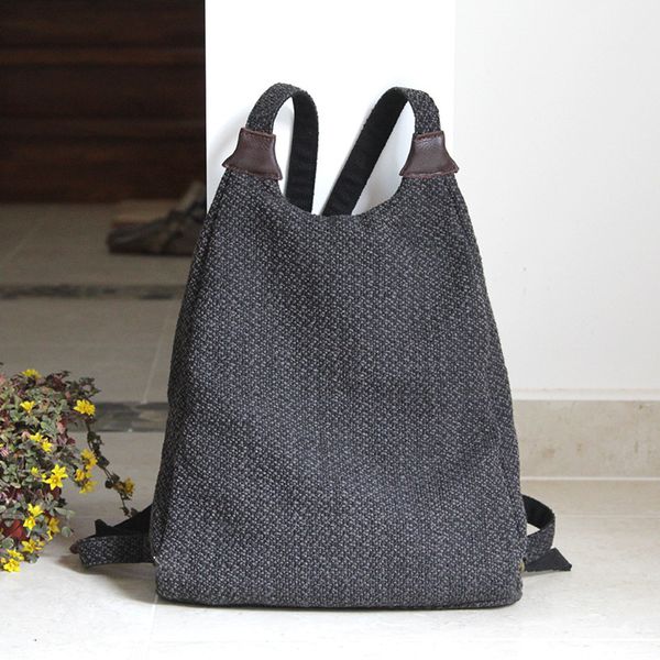 

vintage fabric backpack women casual soft original cotton knapsack 2019 female leisure simple design vintage retro daily daypack