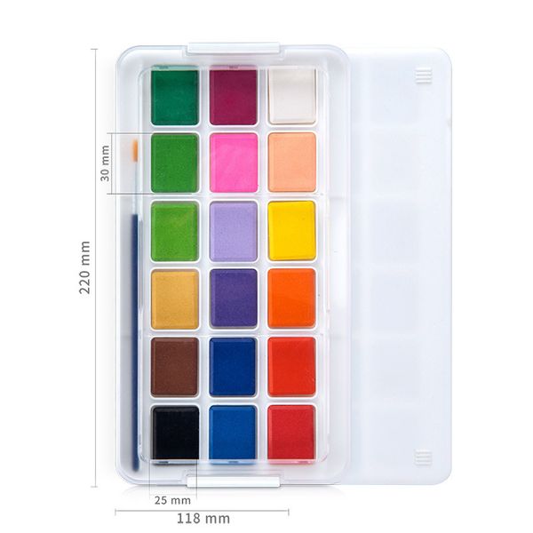 

12/18/24 colors solid water color paint set with water color brush pen for kids painting drawing manga design art supplies