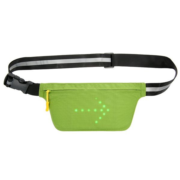 

led signal light lightweight usb rechargeable reflective waist belt outdoor sport safety bag fanny pack bag for cycling running
