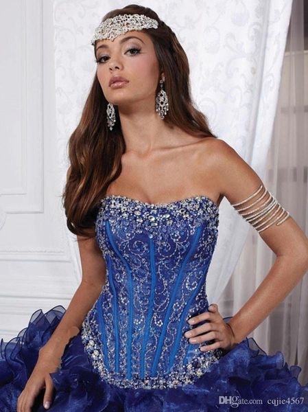 

fascinating beading ball gowns organza party gowns vestido de festa 2018 new arriving dark blue off the quinceanera dresses, Blue;red