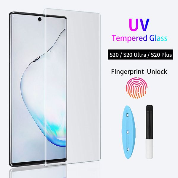 

уф закаленное стекло для samsung галактика с20 с10 с9 с8 ультра плюс вся жидкость экран протектор для samsung примечание 10 9 8 плюс стекло