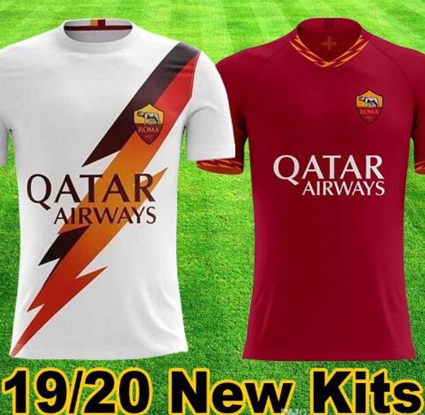 

19 20 soccer jerseys camisetas de futbol totti de rossi calcio maglia italia serie a cole castan ljajic pjanic grey shirts, Black;yellow