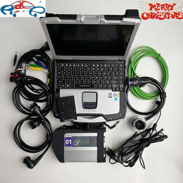 

a quality mb star c4 diagnosis tool compact sd c5 wifi for cars and trucks with soft-ware ssd cf-30 lapv06.2023 software
