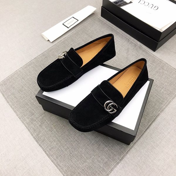 

men's white wedding party leather shoes man casual driving oxfords mens slip-on dress business office flats, Black