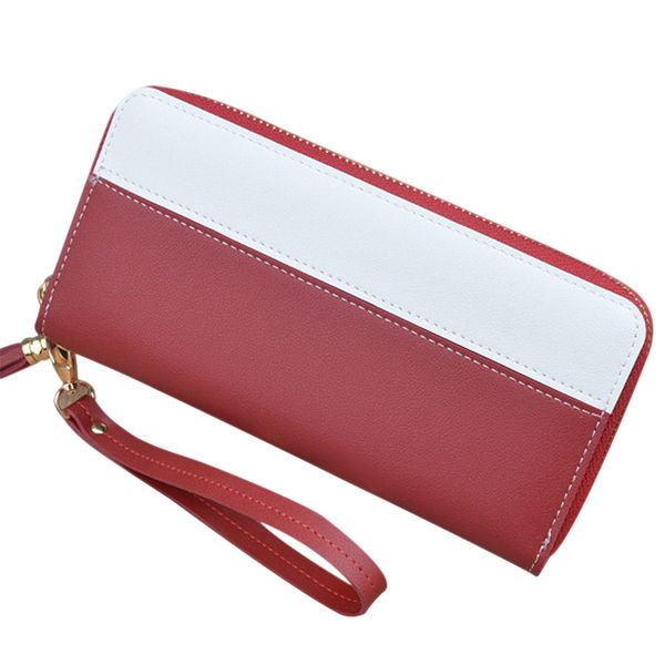 

2018 new fashion sweet women lady wallet purse long design zipper for coin money cards mobile phone lby2018, Red;black