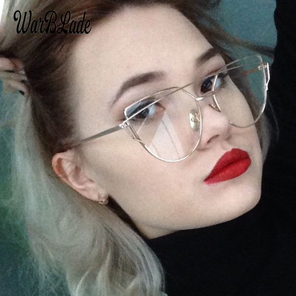 

fashion sunglasses frames 2021 clear lens cat eye glasses frame women gold eyewear men eyeglasses optical reading female, Black