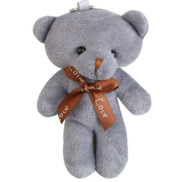 

новые аксессуары моды милые животные мягкие чучела плюшевые куклы медведя брелок для телефона мешок висит ключа автомобиля держатель popobe, Silver