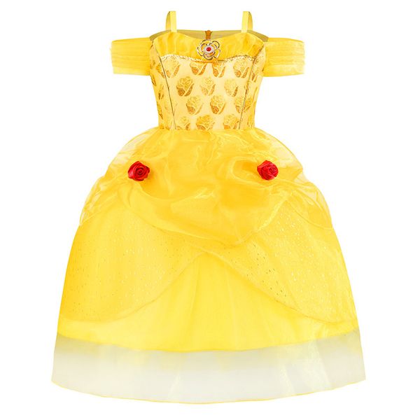 

girls dress facny costume for gown dress baby girl kids halloween party kids clothes, Red;yellow