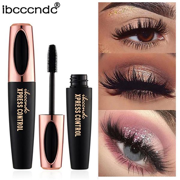 

2018 new arrival fashion makeup eyelash waterproof long curling mascara eyelashes makeup 4d silk fiber lash mascara