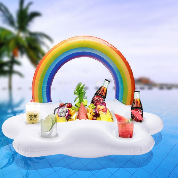 

drink holder rainbow inflatable cup rainbow cup holder pool floats swim ring pool toys beach islandt2i5203