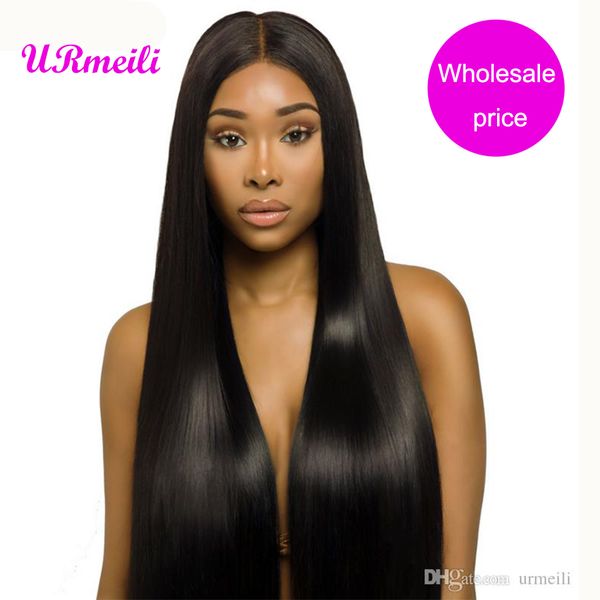 

peruvian straight human hair bundles 10a grade virgin hair straight double weft 3 4 pieces dhgate remy human hair bundles 832 inch urmeili, Black