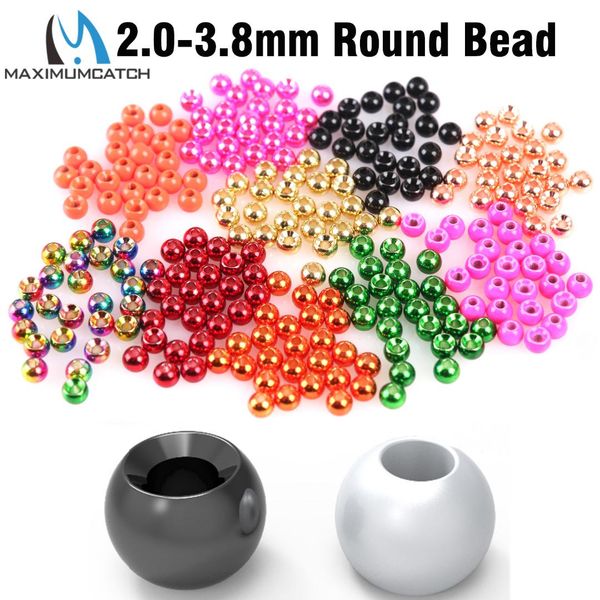 

maximumcatch 25pc 2.0-4.6mm tying tungsten beads four colors tying material fishing accessory