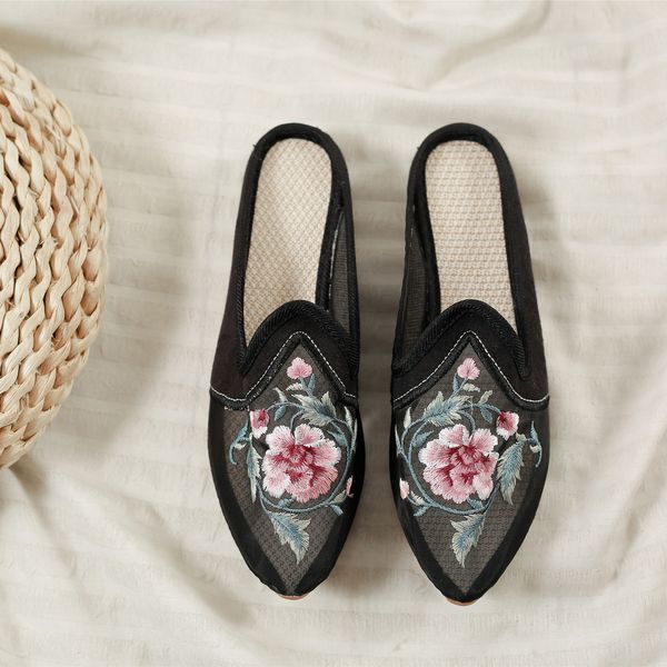 

ethnic style old beijing cloth shoes, Black