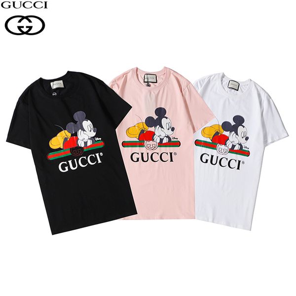 

2020 new summer comfortable short sleeve black, white, pink, men and women t shirt
