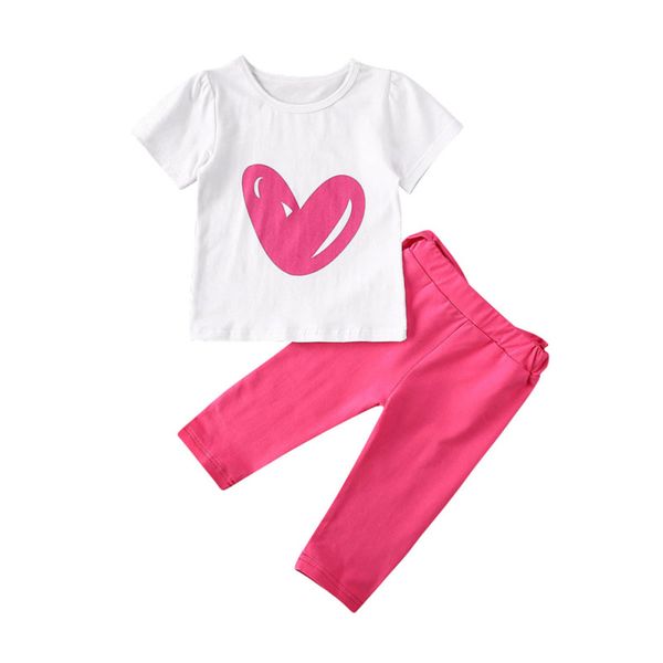 

сладкие малышей infant baby girl одежда топы t-shirt bow брюки спортивные костюмы нижнее 6 месяцев до 5 лет, White