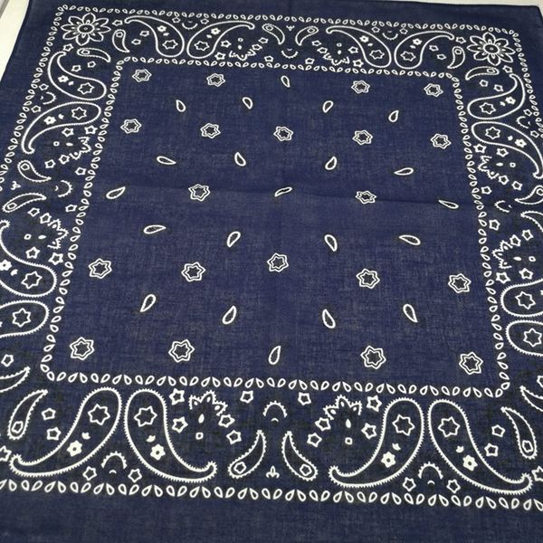 

women foulard solid hip hop cotton bandana square scarf cashew headband scarf black paisley neckband gifts for men/boys/girls, Blue;gray