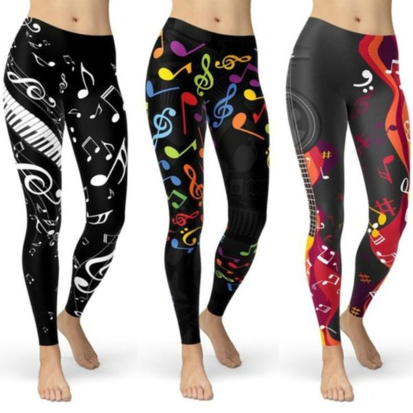 

print gym leggings women's yoga pants for fitness elastic high waist running tights printed push up sports leggings, White;red