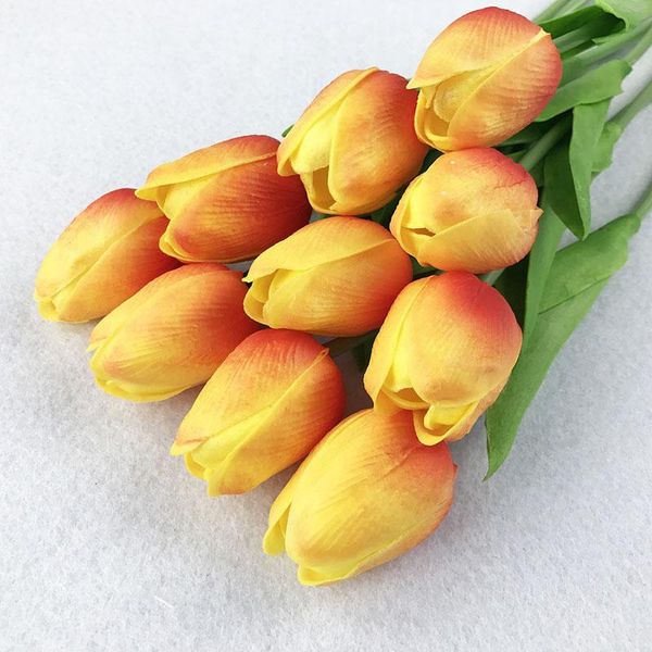

pu fake artificial flower bouquet real tulip flowers for party wedding home decoration flower