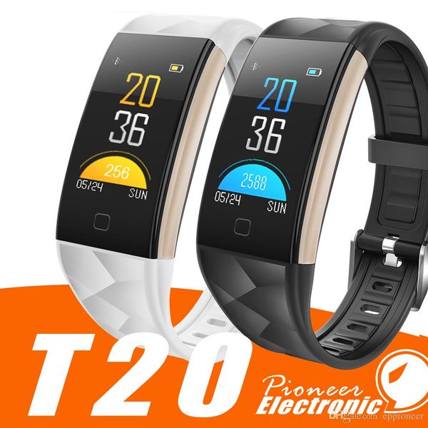 

t20 fitness tracker smart wristband bracelet heart rate & blood pressure monitor ip67 waterproof call remind sport pedometer for android ios