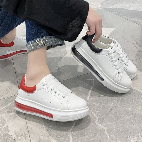 

breathable shoes round toe all-match increas height wedge basket 2020 women modis platform casual female sneakers tennis, Black