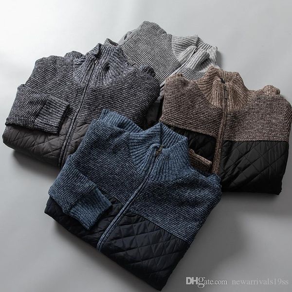 

luxury mens cardigan sweater designer knitted thick coat mens casual zipper outerwear, White;black