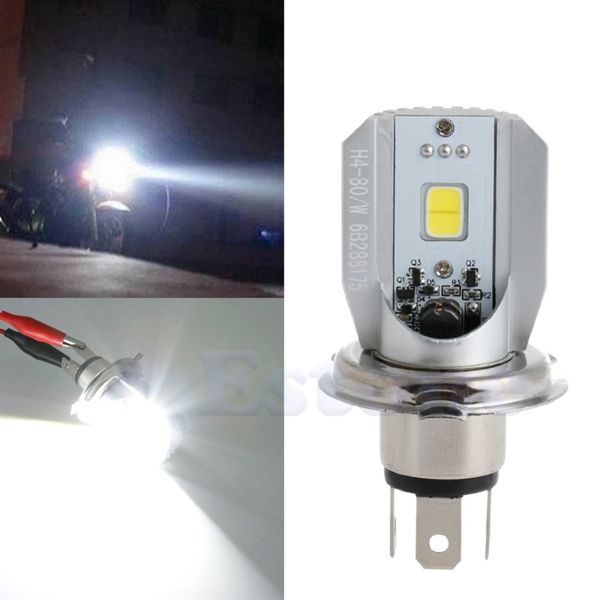 

1pc h4 cob led hi/lo beam motorcycle headlight front light bulb lamp white