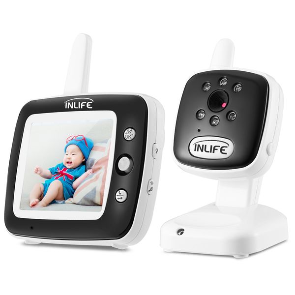 

inlife bm35q video baby monitor camera night vision light lullaby alarm