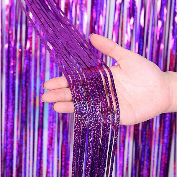 

wedding party shimmer foil birthday backdrop curtains p booth tinsel bachelor anniversary fringe wall decor glitter