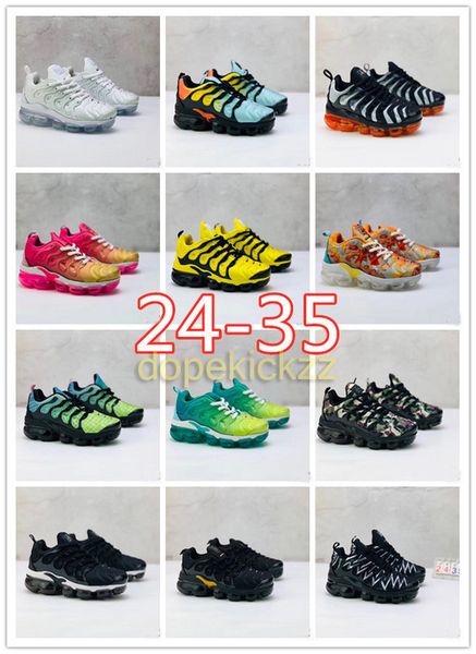 

children plus kids running shoes baby pink multi sneakers boys girls vms trainer designer black yellow tns white athletic shoes size 24-35, White;red
