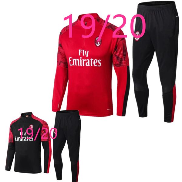 

19 20 ac survetement football tracksuits kane survêtement de football mens tracksuits 2019 2020 chandal futbol soccer tracksuit, Black