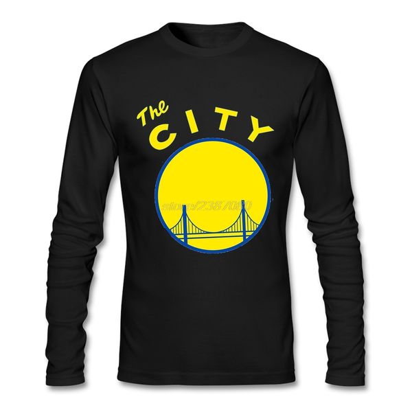 

fashion 2019 clothes golden state san francisco the city california popular t shirts cotton selling mens full sleeve t-shirt, White;black