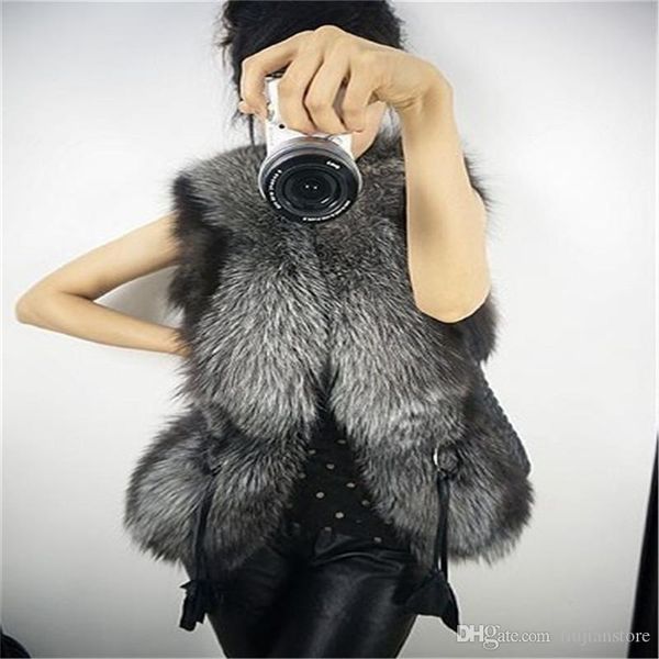 

winter luxury женщин щитовые vset женщин способа конструктора искусственного меха повседневный женщин тонкий рукавов пальто pu, Black