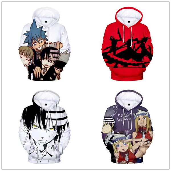 

oversized anime soul eater 3d hoodies men/women fashion sweatshirt autumn spring hoodie harajuku long sleeve pullovers jacket, Black