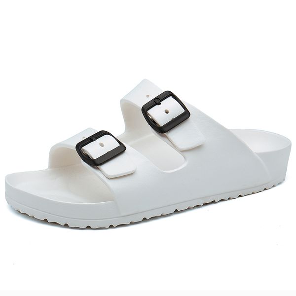 

beach slippers summer shoes woman buckle slides casual flip flops couple shoes mules outdoor sandals sea clogs zapatos de mujer, Black