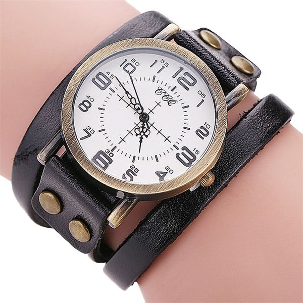

fashion vintage cow leather band ladies dress bracelet watches women casual quartz wristwatch reloj mujer clock gift for female, Slivery;brown