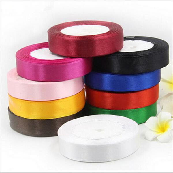 

25mm 22meter silk satin organza polyester ribbon for diy wedding party decor webbing crafts gift packing belt accessories 5z