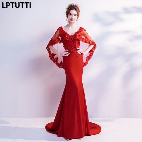 

lptutti appliques embroidery new for women elegant date ceremony party prom gown formal gala events luxury long evening dresses, White;black