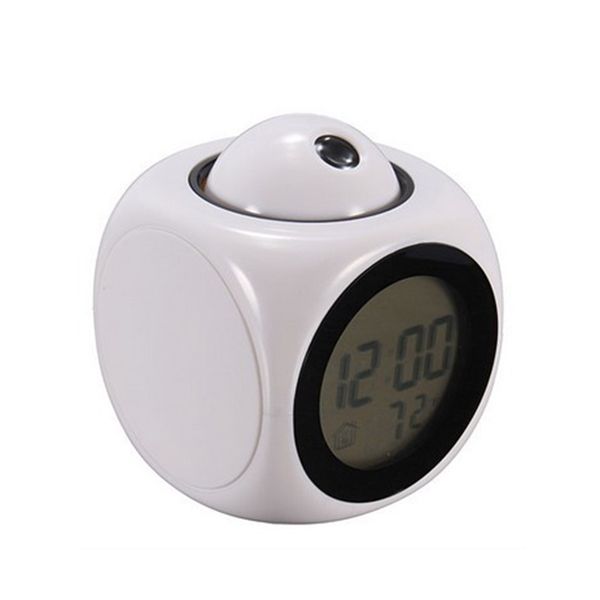 

multi-function digital alarm clock w/led voice talking projection temperature