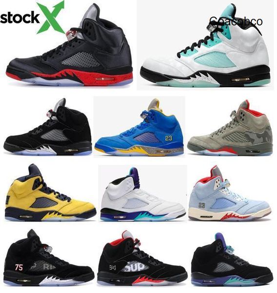 

new 5 satin bred 5s michigan island green fresh prince purple white grape men jordon basketball shoes paris camo camouflage sneakers with