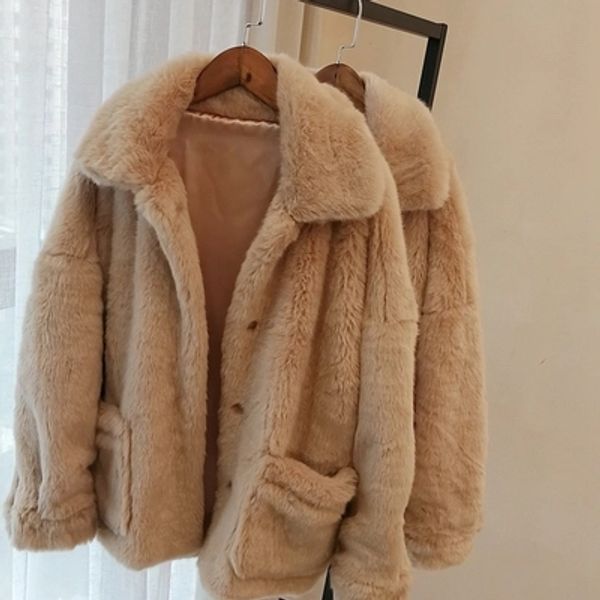 

2018 new style high-end fashion women faux fur coat s12, Black